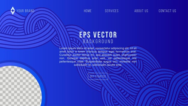 abstract doodle blue color background for website page. dynamic shapes composition vector web