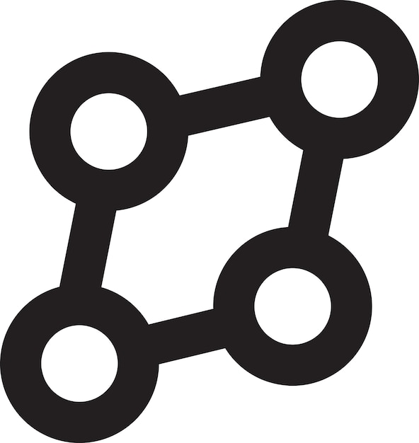 abstract dot and connection logo illustration in trendy and minimal style