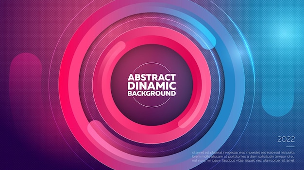 Abstract dynamic modern pink and blue background with clockwise swirling elements Vector