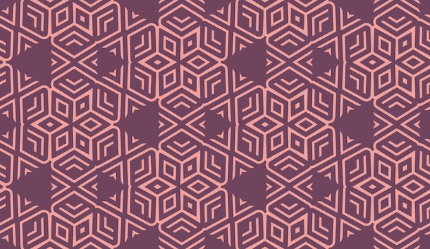 abstract elegant purple pink tribe ornamental seamless pattern