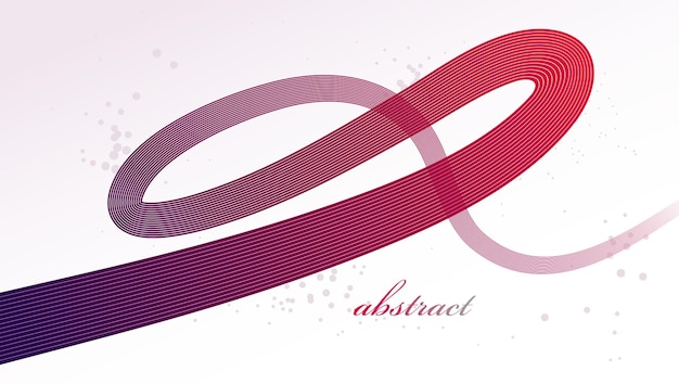 abstract elegant red curvy thin lines vector abstract background, elegant light stripy design element, template for banner or poster and other ads.