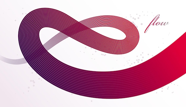 abstract elegant red curvy thin lines vector abstract background elegant light stripy design element template for banner or poster and other ads