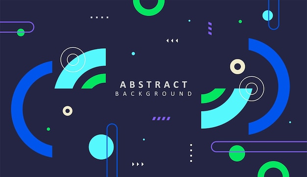 Abstract flat geometric background vector with various colorful shapes