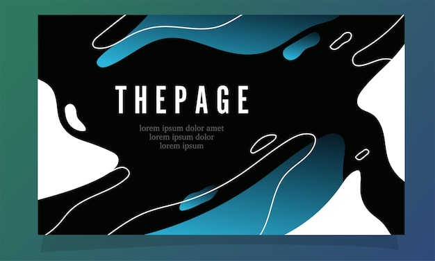 Abstract fluid gradient color background vector design for landing page web background