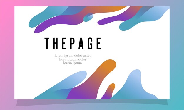 abstract fluid gradient color background vector design for landing page web background