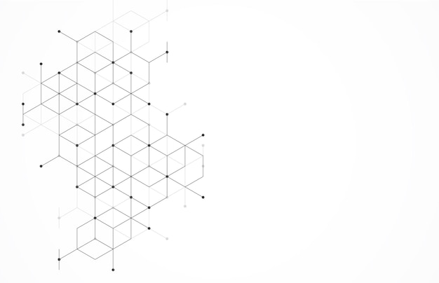 abstract geometric boxes pattern dot line connection background modern technology