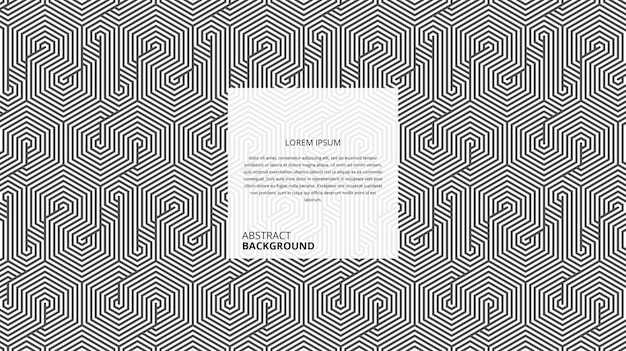 abstract geometric hexagonal shape lines pattern