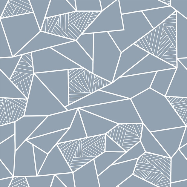 Abstract Geometric Pattern in Light Gray with White Lines