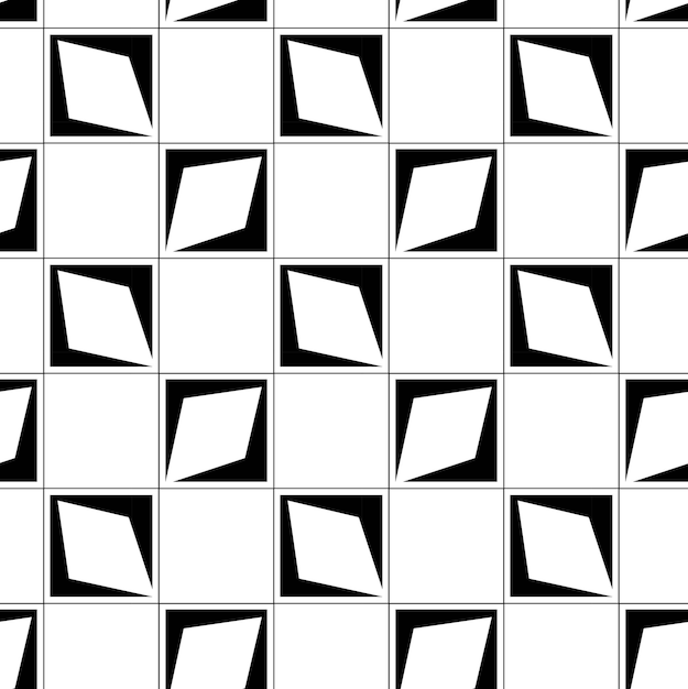 Abstract geometric pattern with crosses stripes lines Seamless vector background White and black ornament Modern reticulated graphic design