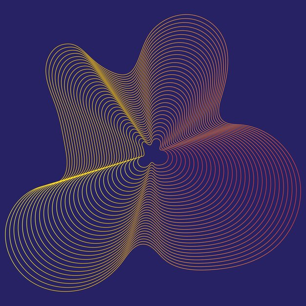 Abstract Geometric Wave Lines