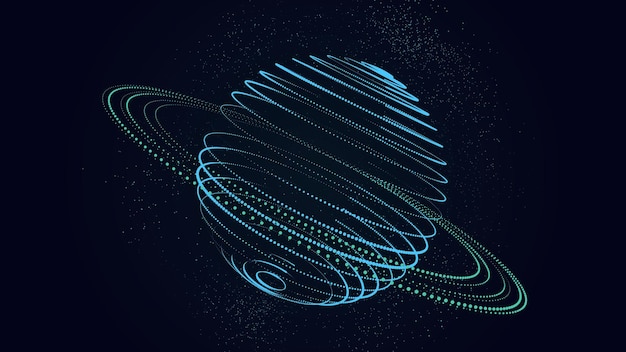 abstract globe on a dark background vector futuristic sphere illustration of a reticulated globe technologies and communications