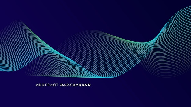 abstract glowing wave lines on dark blue background dynamic wave pattern modern flowing wavy lines futuristic technology concept suit for banner poster cover brochure flyer website