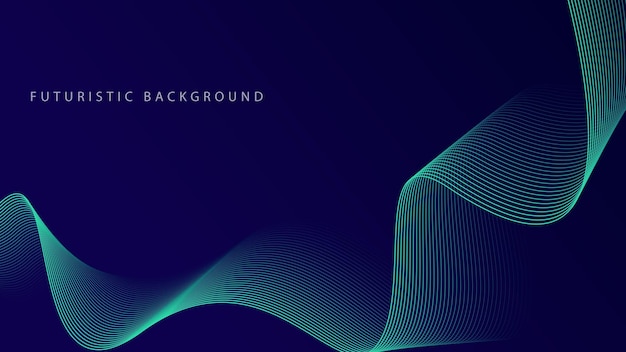 abstract glowing wave lines on dark blue background dynamic wave pattern modern flowing wavy lines futuristic technology concept suit for banner poster cover brochure flyer website
