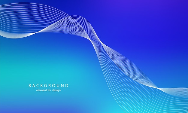 abstract gradient background. wave element for design digital track equalizer. trendy color blue.