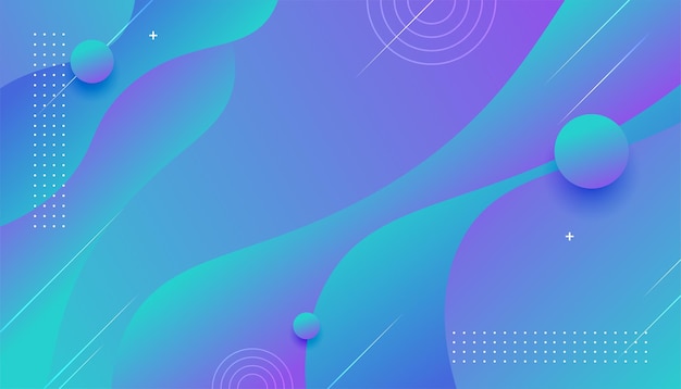 Abstract gradient blue fluid shape modern background