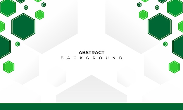 Abstract Green Hexagon Background Design
