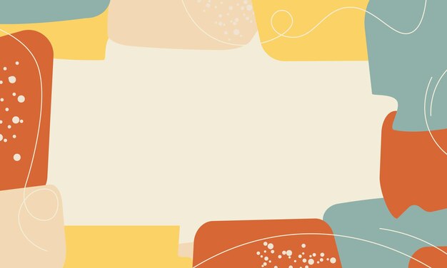 Abstract hand drawn geometric with line and dot on white background