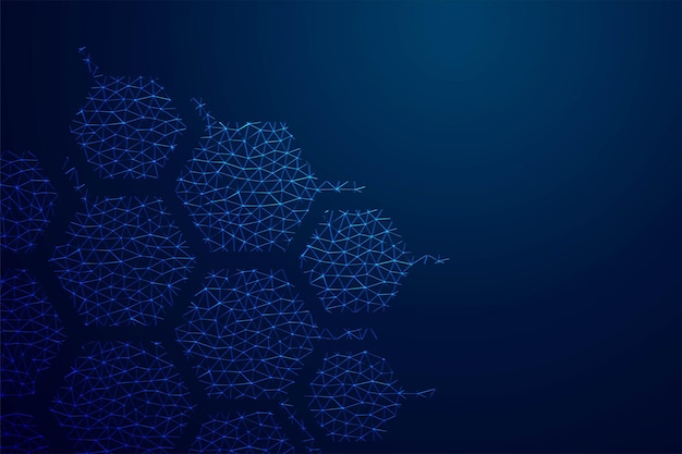 abstract hexagon background  technology polygonal concept abstract low poly wireframe design vector illustration