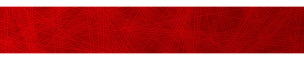 abstract horizontal banner of randomly arranged lines on red background