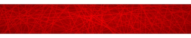 abstract horizontal banner of randomly arranged lines on red background
