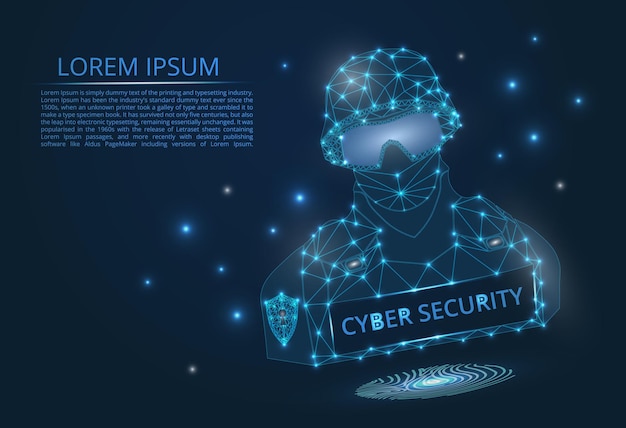 Abstract image of Cyber Security Concept Illustrates the idea of cybersecurity or privacy