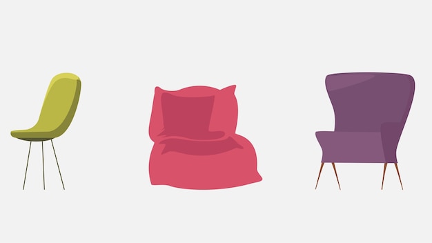 Abstract interior room furniture illustrative background