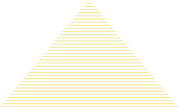 Abstract layered triangle with lines and a gradient effect