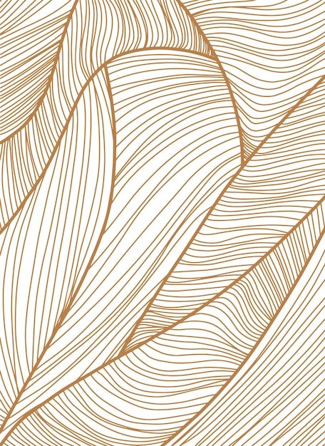 abstract line art style background modern simple japanese design outline hand drawn illustration