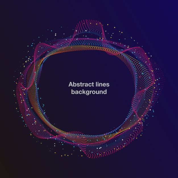 Abstract lines and dots background 