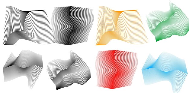 abstract lines black white design element on white background of angle waves vector illustration eps 10 for grunge elegant business card print brochure flyer banners cover book label fabric