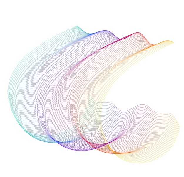 abstract lines colors design element on white background of waves vector illustration eps 10 for grunge elegant business card print brochure flyer banners cover book label fabric