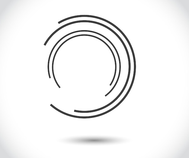 abstract lines in circle form design element geometric shape