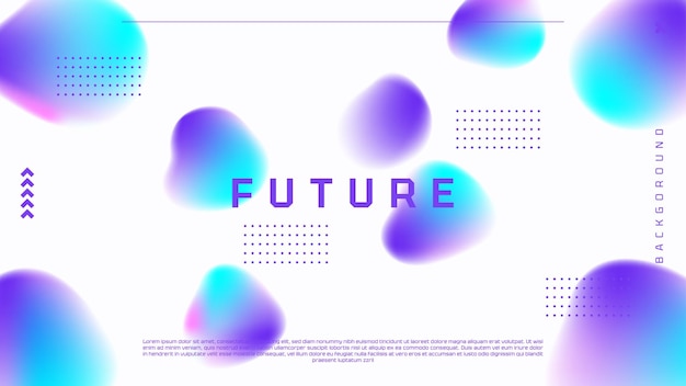Abstract liquid background trendy gradient mesh blurred fluid colorful