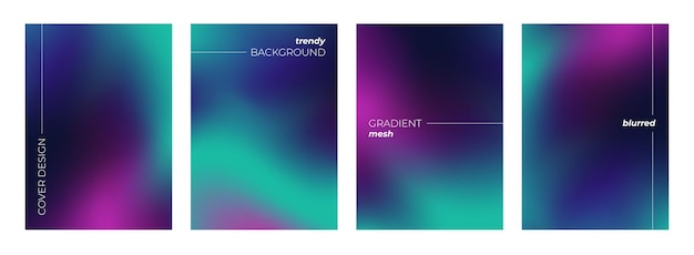 Abstract liquid neon background Blurred fluid colours Vibrant gradient mesh Futuristic modern