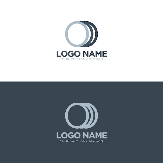 Abstract logo design with overlapping circles is suitable for various businesses