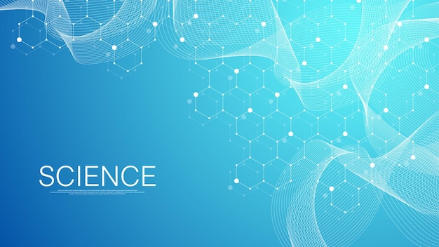 Abstract medical background science and connection concept
