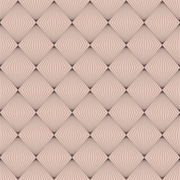 Abstract midcentury linear seamless pattern with geometric diamond shapes on a mocha colored mousse background evoking a soft brown color