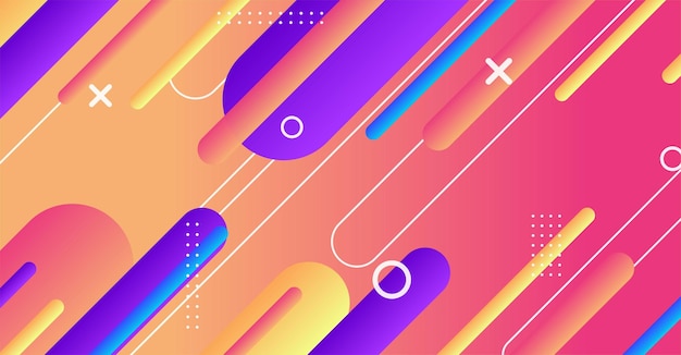 Abstract minimal geometric shape background with gradient