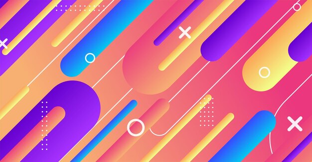 Abstract minimal geometric shape background with gradient
