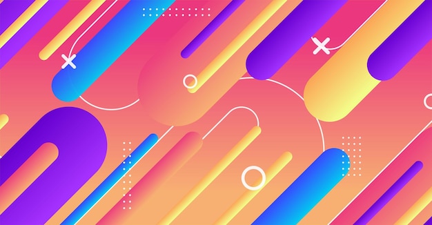 Abstract minimal geometric shape background with gradient