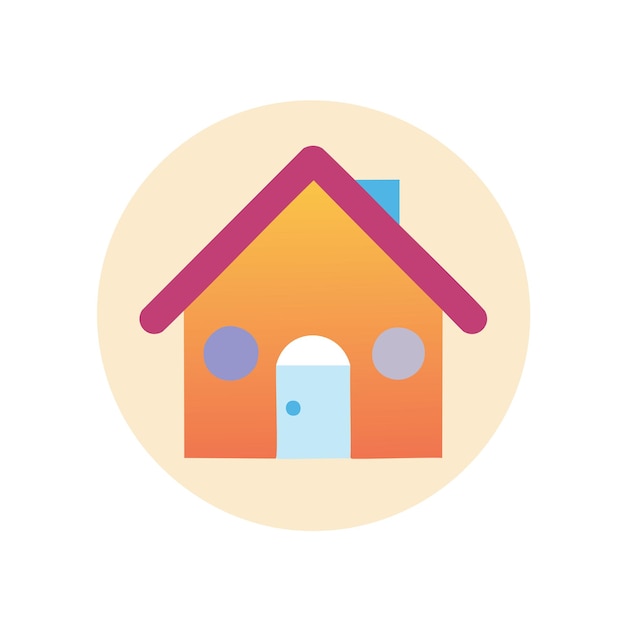 abstract minimal home with gradientfilled minimal home icon web homepage symbol vector website sign