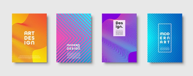 Abstract modern background geometric shapes and lines colorful neon gradient eps vector