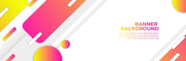 Abstract modern banner background gradient color. Yellow and pink gradient with halftone decoration.