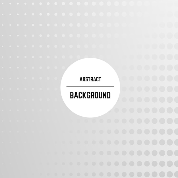 Abstract monochrome background with dots, halftone effect and circle in center. Vector illustration.