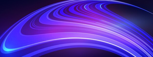 Abstract Neon Light Trails Presentation Slide