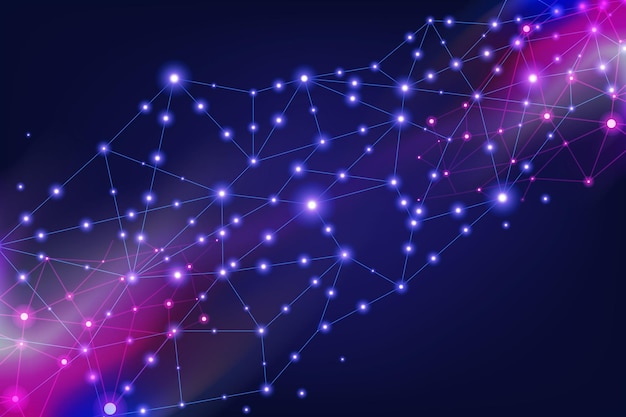 abstract network connection abstract blue background with stars abstract network connection