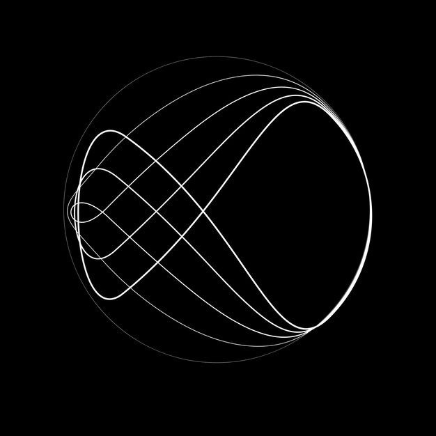 abstract oval lines background with geometric circles . vector rotating ellipse line design .