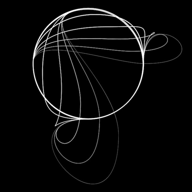 abstract oval lines background with geometric circles . vector rotating ellipse line design .