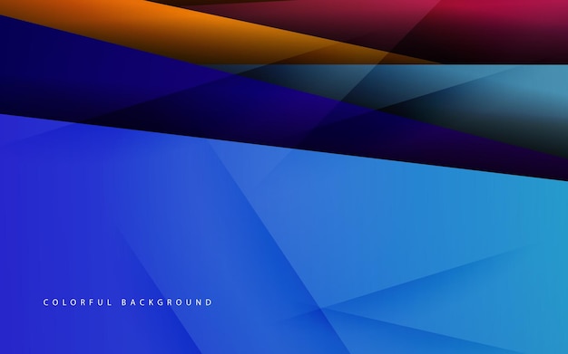 Abstract overlap layer multicolor background vector