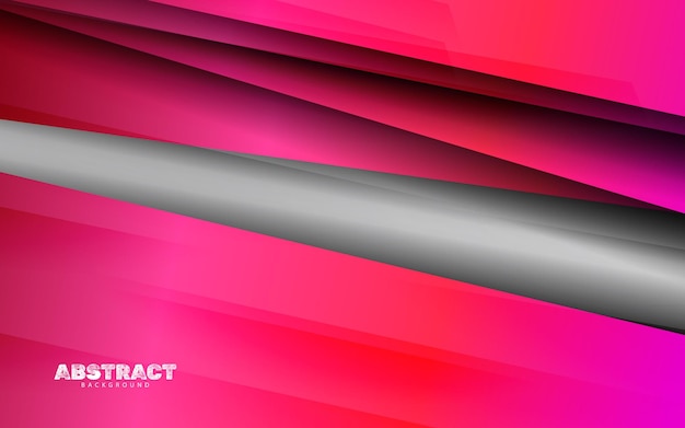 abstract overlap layer papercut pink color background vector